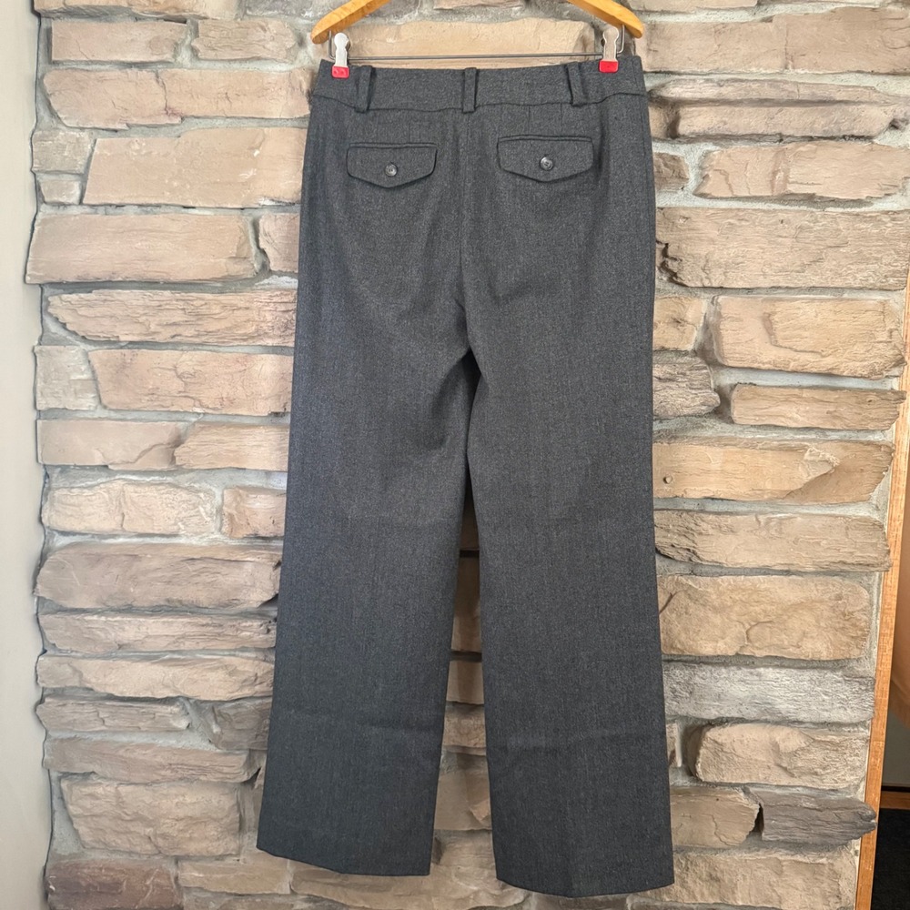 Ann Taylor Womens Gray Wool Cashmere Blend Wide Leg Dress Pants Trousers Size 4 - Picture 3 of 11